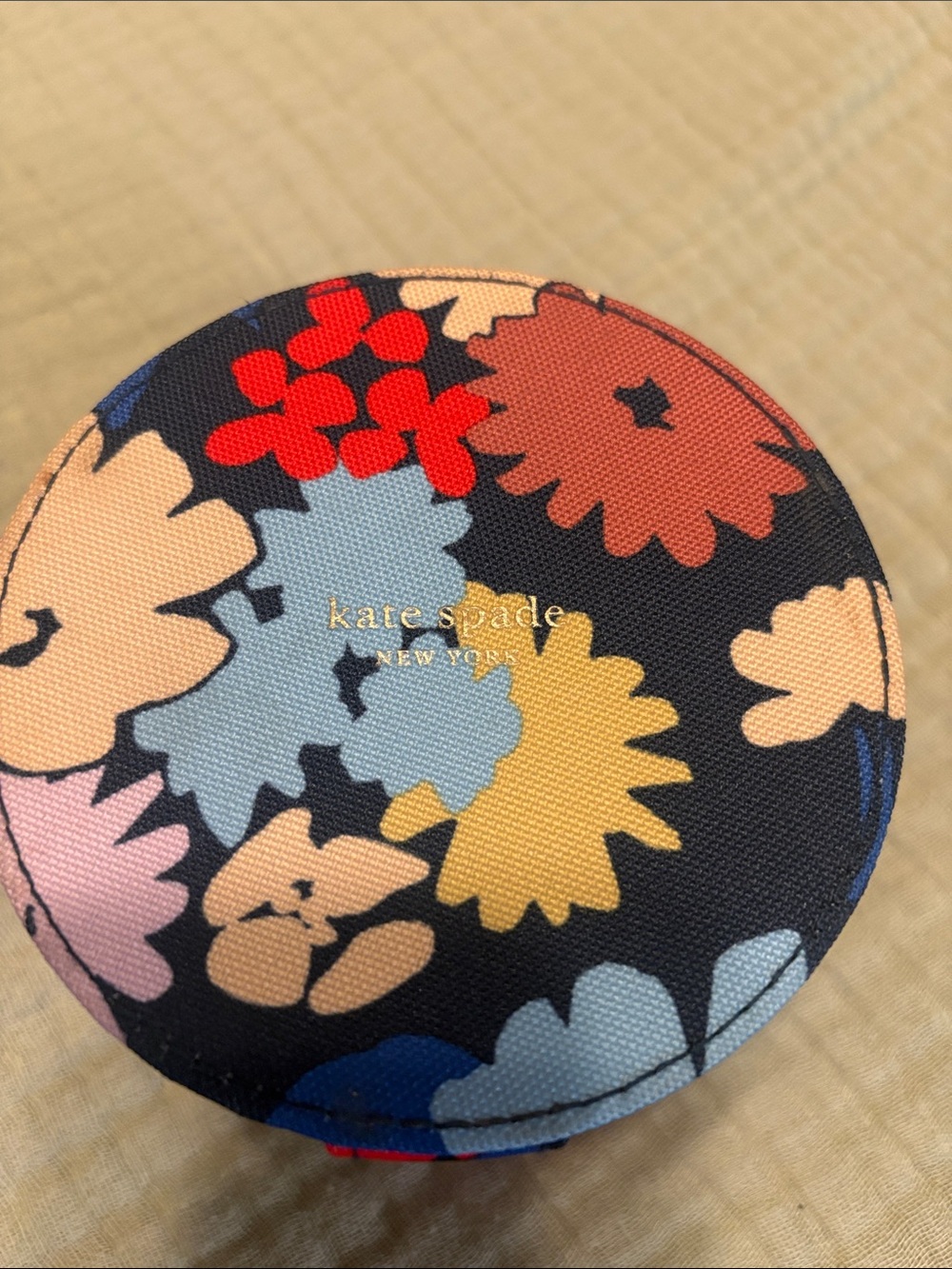 Kate Spade round travel jewelry box